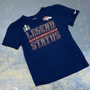 Nike Denver Broncos Super Bowl Shirt 561416-41S Large Legend Status NFL